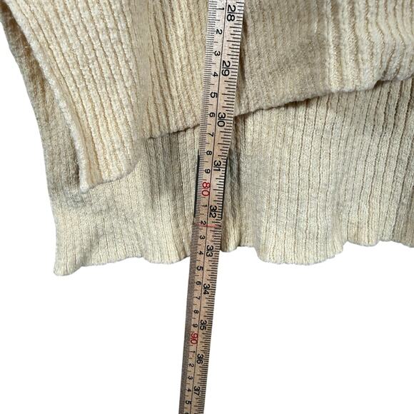 Natural Reflections Sweater | Butter Yellow Ribbed Knit Oversized Pullover | M - Picture 7 of 12